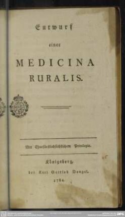 Entwurf einer Medicina Ruralis