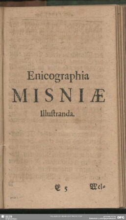 Enicographia Misniae Illustranda