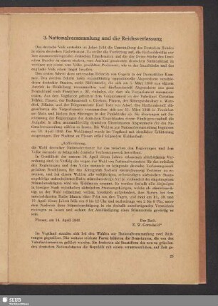 3. Nationalversammlung und die Reichsverfassung