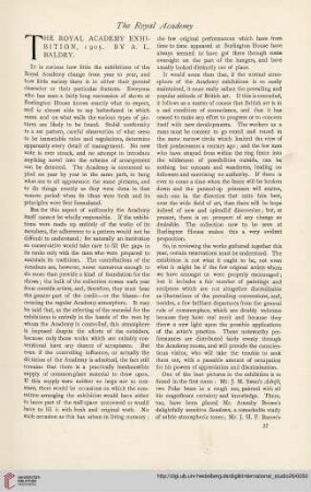 26.1905 =Nr. 101: The Royal Academy Exhibition, 1905
