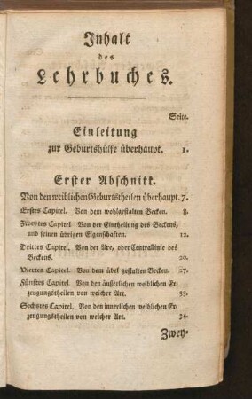 Inhalt des Lehrbuches