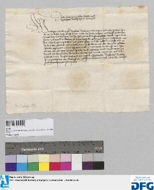Ditherich Erzbischof von Mainz gebietet allen seinen Amtleuten und Untertanen, der zur Frankfurter Herbstmesse reisenden Nürnberger Kaufmannschaft jeden Vorschub zu gewähren.