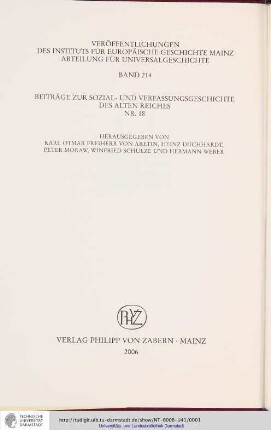 Geschichte auf der langen Bank : die Kommissionen des Reichshofrats unter Kaiser Maximilian II. (1564 - 1576)