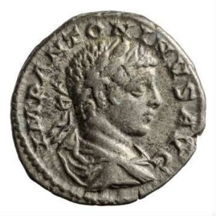 Münze, Denar, 219 n. Chr.