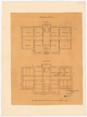 Realschule, Dirschau: Grundriss Keller, EG