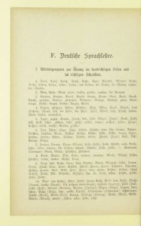 F. Deutsche Sprachlehre