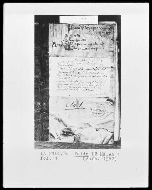 Augustinus, Sermones und anderes — Buchseite mit Inhaltsverzeichnis und Weingartener Signatur, Folio 1 recto