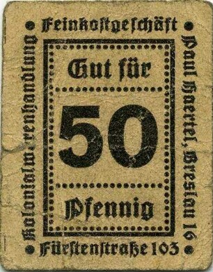 Gutschein - 50 Pfennig