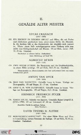 II. Gemälde alter Meister (Nr. 132-140)