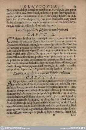 Reductio medicinae albae in Elixir rubeum CAPUT XI.