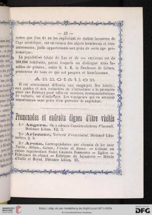 Promenades et endroits dignes d'être visités
