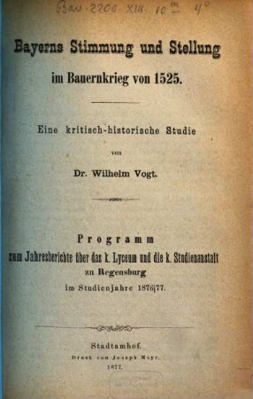 Jahres-Bericht. 1876/77