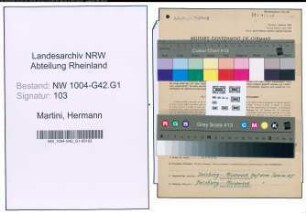 Entnazifizierung Hermann Martini , geb. 16.07.1904 (Verw.Angestellter)