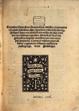 Nic. Perotti Cornucopiae sive comentarii linguae latinae