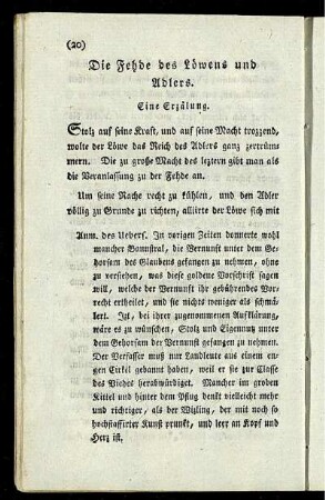 Die Fehde des Löwens und Adlers.