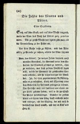 Die Fehde des Löwens und Adlers.