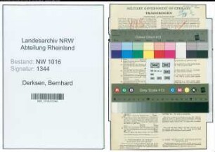 Entnazifizierung Bernhard Derksen , geb. 25.07.1888 (Arzt)