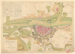 Plan de Mayence de ses nouvelles fortifications et de ses environs