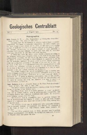 1. August 1901. No. 15.
