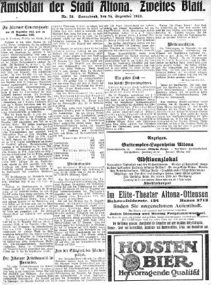Zweites Blatt. Nummer 50 : Sonnabend, den 15. Dezember 1923.