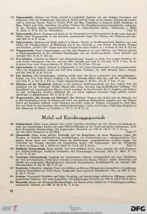 Möbel und Einrichtungen (Nr. 188-245)