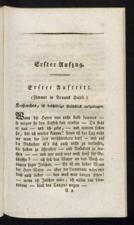Erster Aufzug. - Dritter Aufzug.