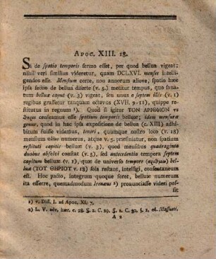 Diss. exeg. in Apocalypseos quaedam loca, Diss. altera