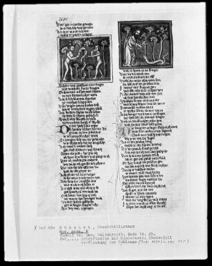 Rudolf von Ems, Weltchronik — Buchseite mit Miniaturen