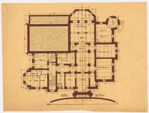 Villa Commerzienrat Becker, Stralsund: Grundriss KG 1:100