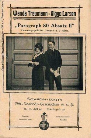 Filmprogramm von "Paragraph 80, Absatz II"