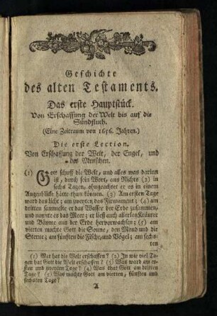 Geschichte des alten Testaments