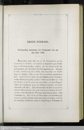 Erste Periode. Vereinzeltes Auftreten der Tschammer bis um das Jahr 1400