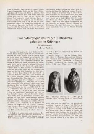 27-36 Eine Schachfigur des frühen Mittelalters, gefunden in Tübingen