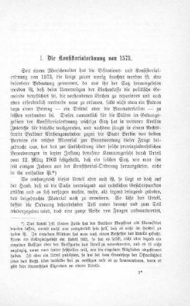 I. Die Konsistorialordnung von 1573