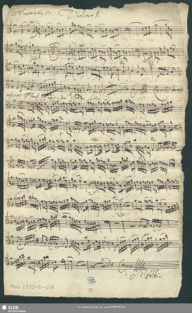 Violino 1. / Flaut[o]. Trav[erso]: ou Violino Solo.