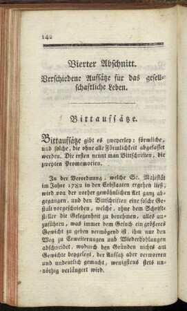 Vierter Abschnitt. Verschiedene Aufsätze für das gesellschaftliche Leben