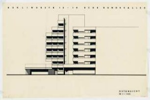 Wohnhaus Berliner Straße 13-14 / Bundesallee, Berlin-Wilmersdorf: Ansicht 1:100