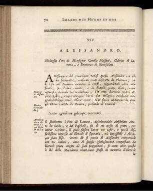 XIV. Alessandro [Magno]. [ ... mit Abbildungsbeschreibung.]