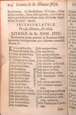 Litaniae de Ss. Nomine Jesu. Oratio ad Jesum. Ad Spiritum Sanctum.