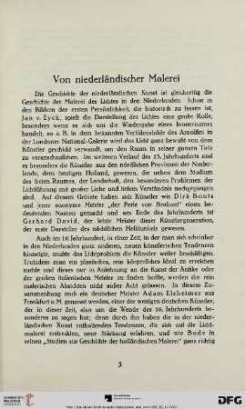 Von niederländischer Malerei
