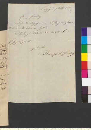 Brief von Reinsche Buchhandlung an Goethe, Johann Wolfgang von