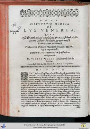 VI. De Lue Venerea.