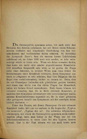 Fünf Fälle von Osteomyelitis acuta spontanea