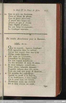 Du tendre Attachement pour Sauveur