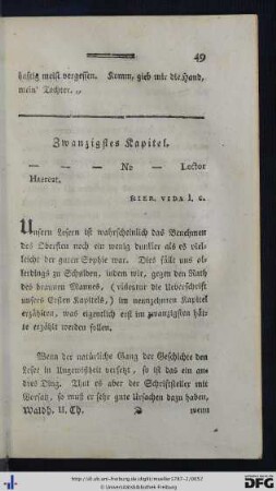 Zwanzigstes Kapitel.