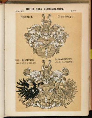 Taf. 10. Bismarck Stammwappen. - Grfn v. Bismarck-Schönhausen