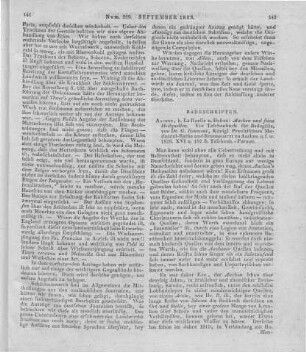 Reumont, G.: Aachen und seine Heilquellen. Ein Taschenbuch für Badegäste. Aachen: LaRuelle & Deftez 1828