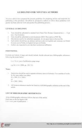 Guidelines for Novensia authors
