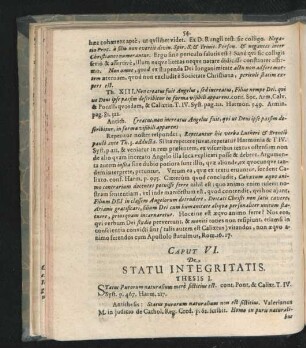 Caput VI. De Statu Integritatis.