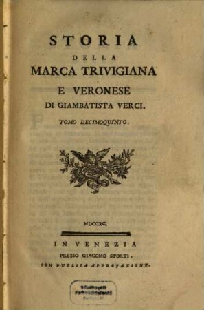 Storia Della Marca Trivigiana E Veronese. 15